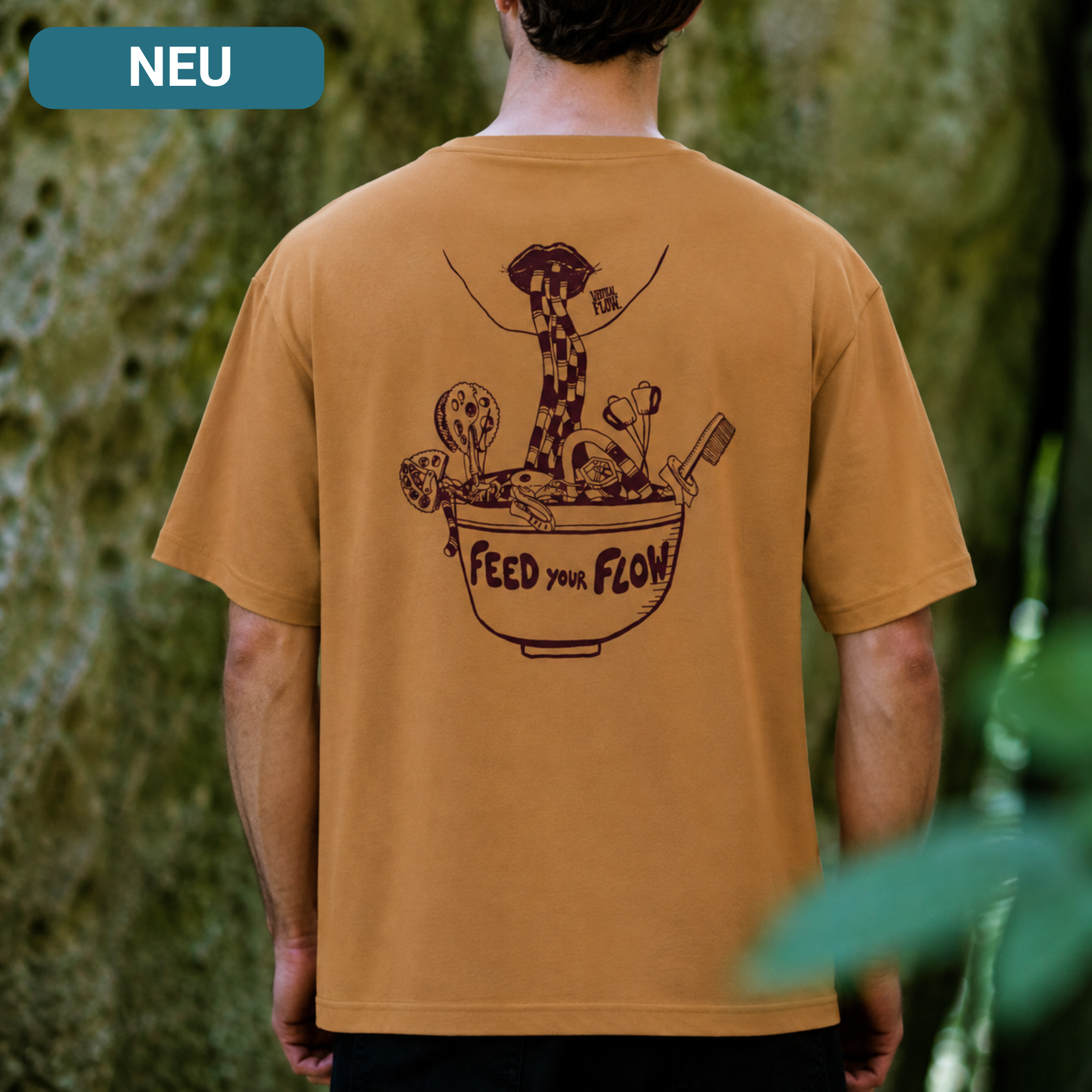 Feed your Flow Klettershirt aus Bio-Baumwolle für Herren