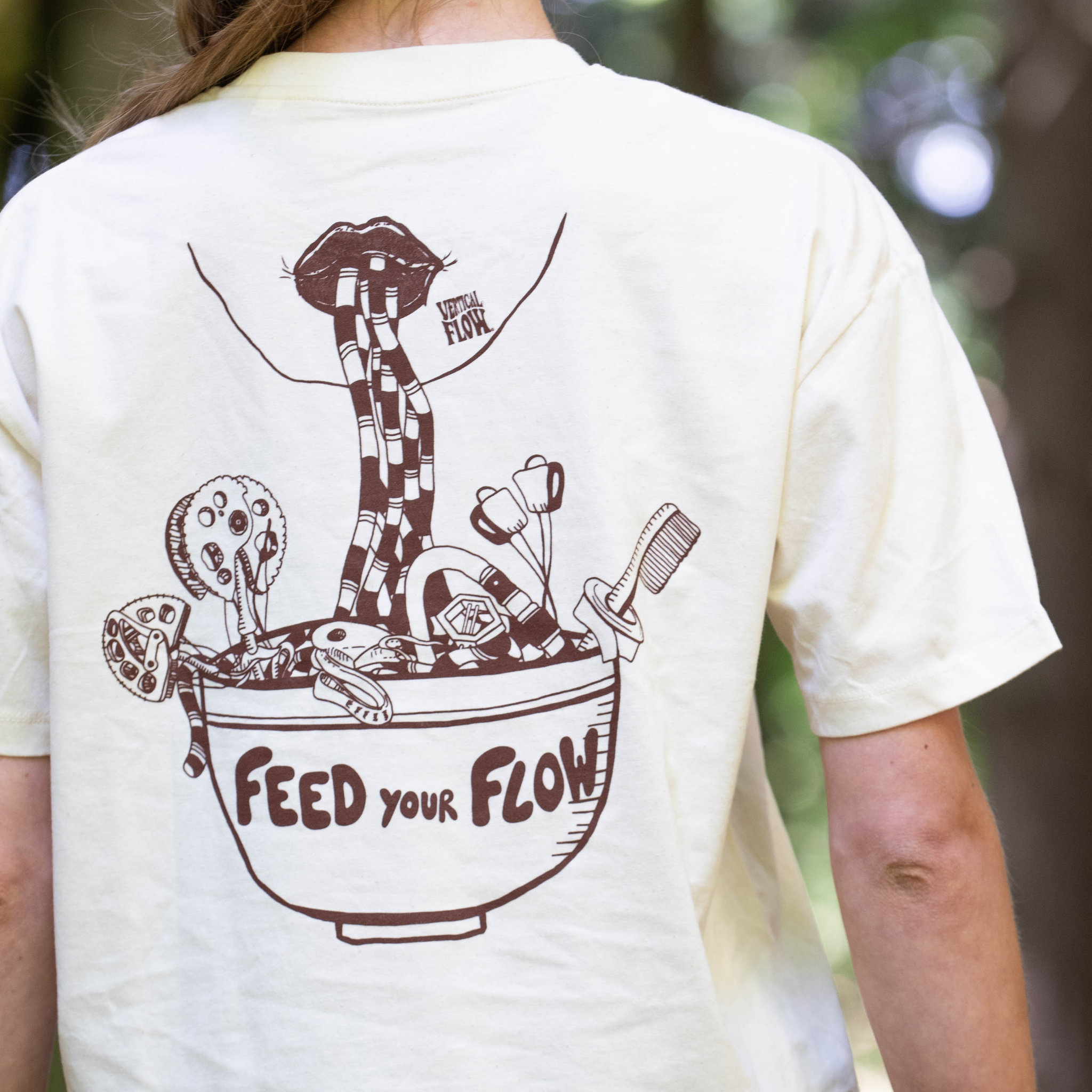 Feed your Flow Cropped T-Shirt aus Bio-Baumwolle für Damen