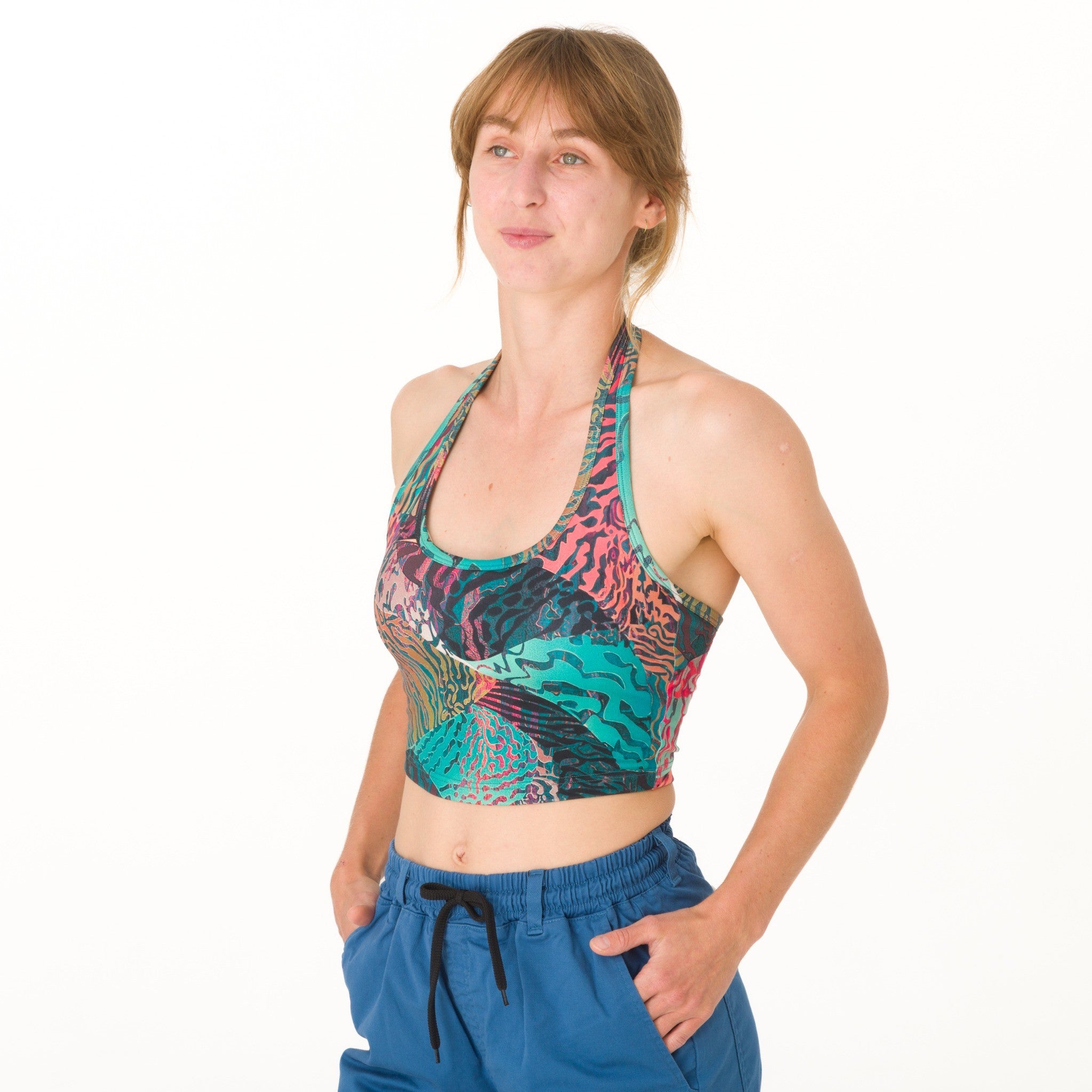 Light Neck Flow Top -  leichtes Klettertop und Yogatop für Damen
