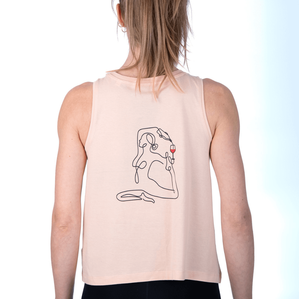 Yoga and Wine - leichtes Croptop für Damen
