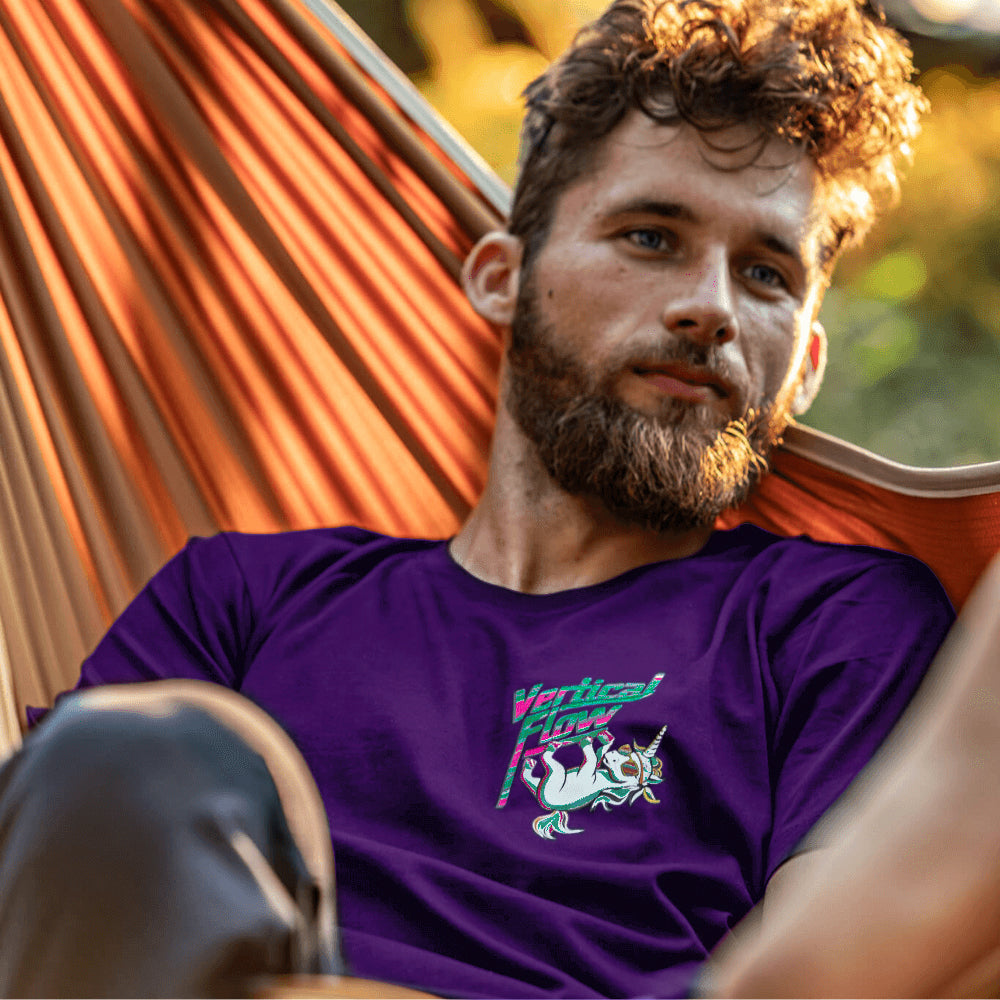 Einhorn Power Klettershirt aus Bio-Baumwolle für Herren